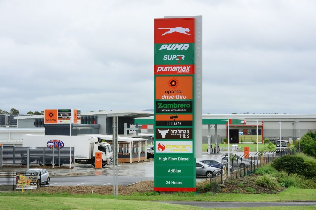 The 24-hour service station complex at Citiswich Business Park at Bundamba off the Warrego Highway. Picture: David Nielsen