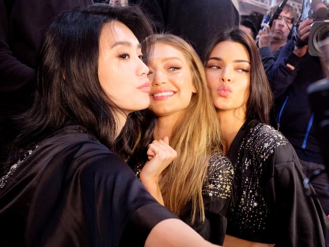 Ming Xi, Gigi Hadid, and Bella Hadid. Picture: Getty