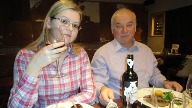 Ex-Russian spy Sergei Skripal (right) and his daughter Yulia. Picture: File