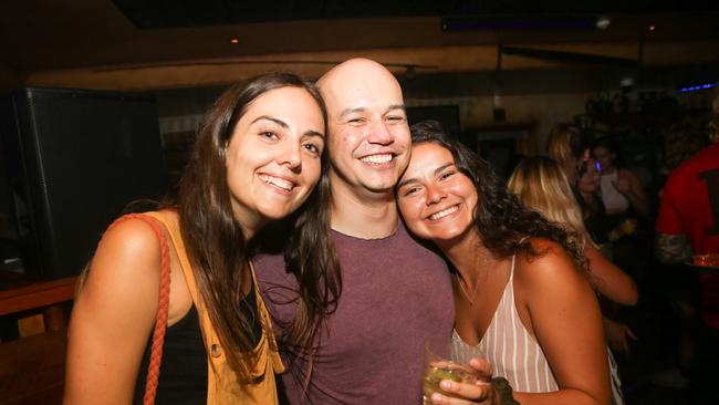 PJ O'BRIEN'S: Karina Shields, Byron Bidgood and Camila Salazar