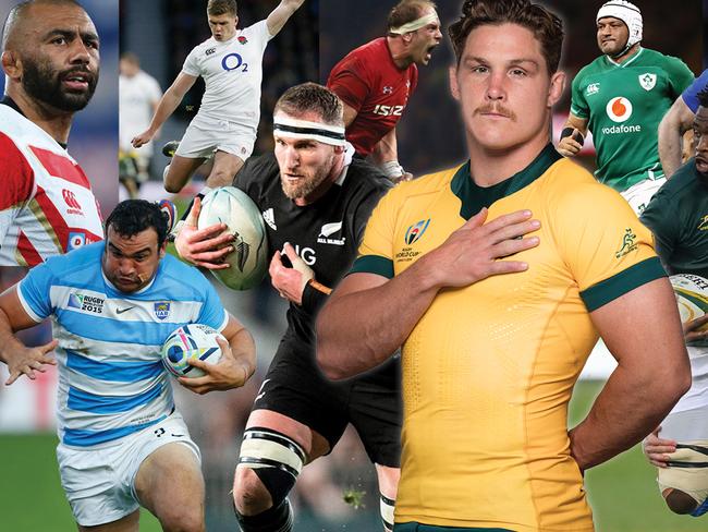 Rugby world cup captains montage