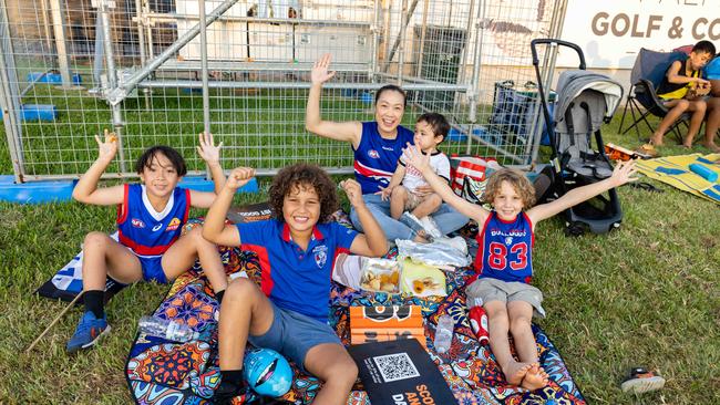 Galea family at the Gold Coast Suns v Western Bulldogs 2025 AFL match at TIO Stadium. Picture: Pema Tamang Pakhrin