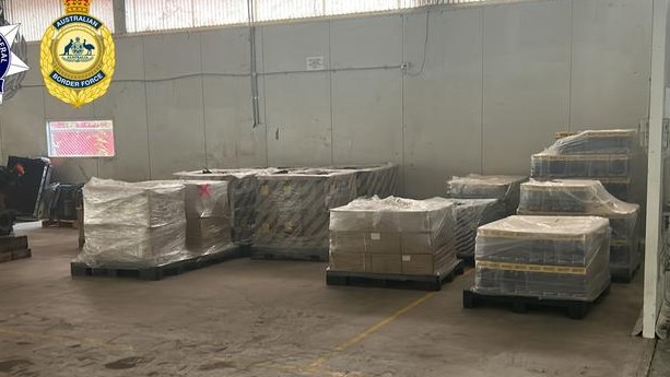 Dawood and Davies allegedly tried to smuggle hundreds of kilograms of MDMA into Australia through a shipping container labelled “car parts”. Picture: Australian Federal Police