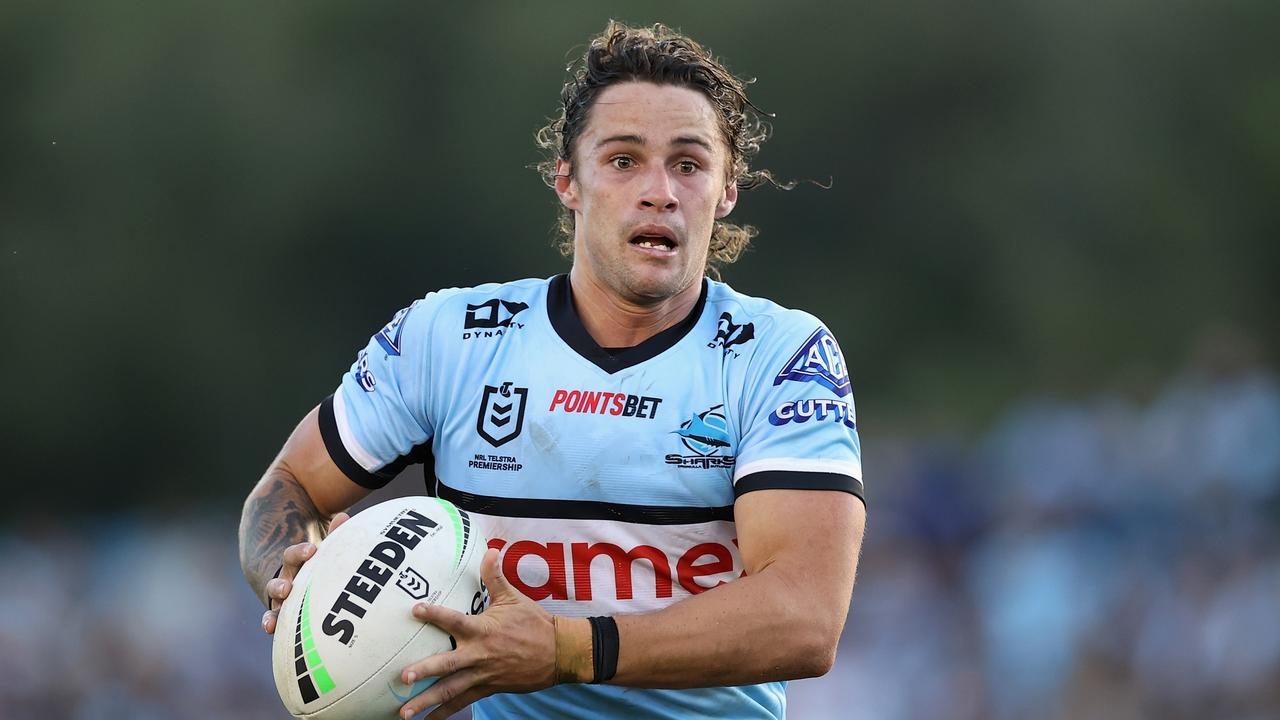 Nicho Hynes will shift to fullback for Cronulla’s clash against Canberra. Picture: Cameron Spencer/Getty Images