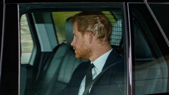 Prince Harry leaves Balmoral Castle. Picture: Ross Johnston/Newsline Media