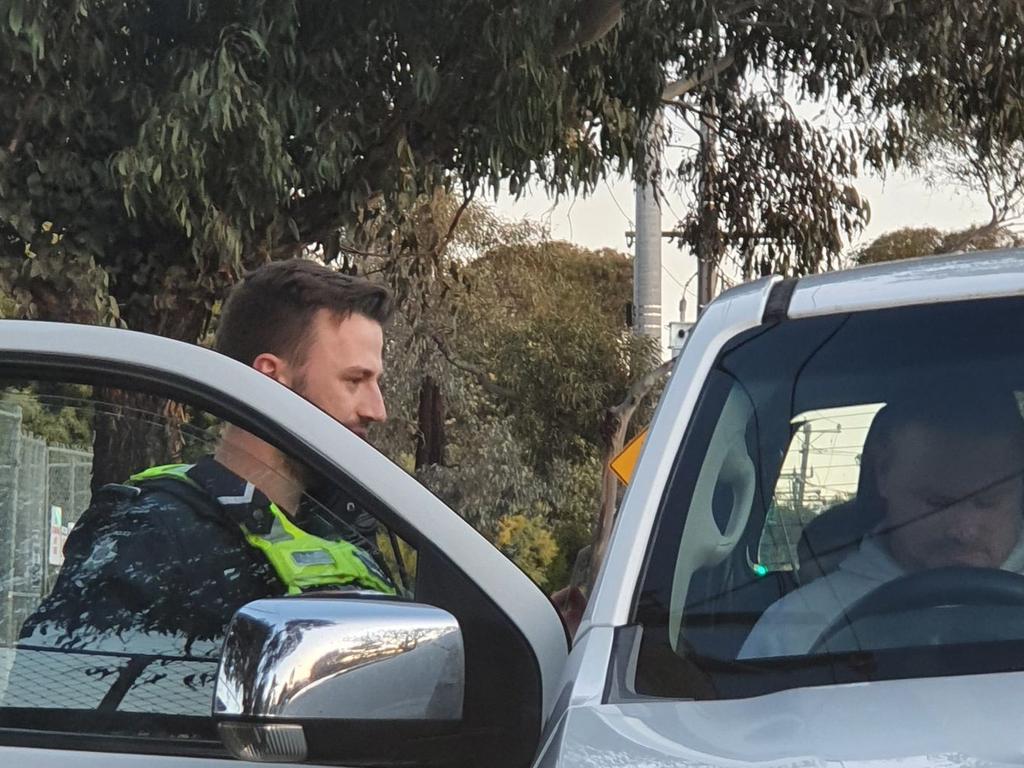 A passing police car intervened in the alleged abusive attack. Picture: Supplied