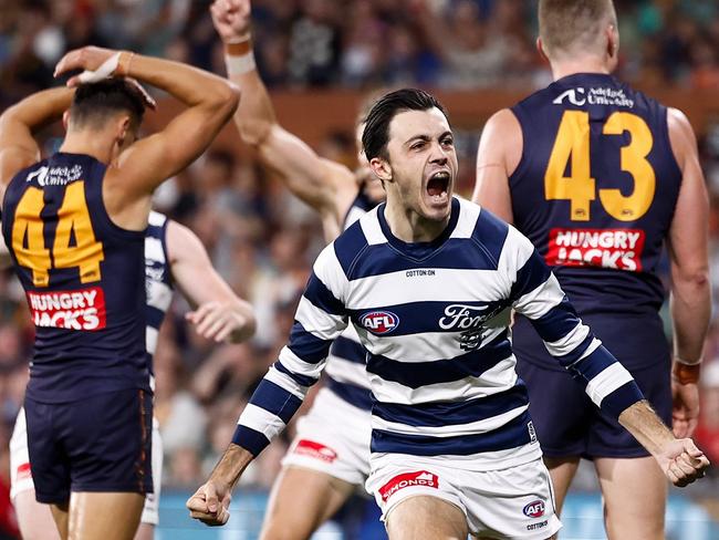 The Cats capitalised on the Crows’ five-day break earlier this season. Picture: Getty Images
