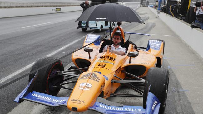 Keep that steering wheel dry. (AP Photo/Michael Conroy)