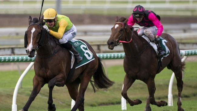 Baylee Nothdurft rode a treble at Doomben, including the Tony Gollan-trained Say Haya. Picture: AAP