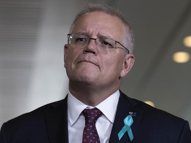 Mr Morrison speaking at Parliament House in Canberra. Picture: NCA NewsWire/Gary Ramage