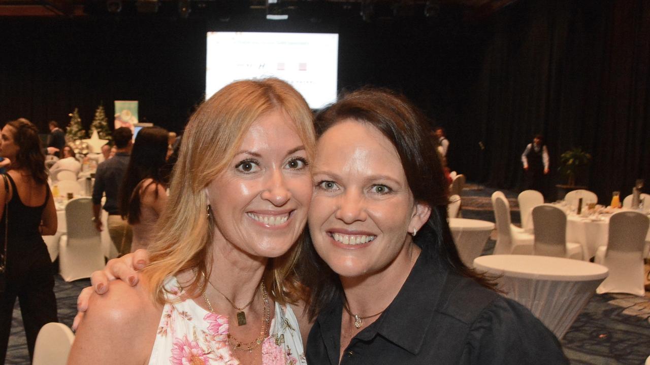 Bec Sattler and Cassandra Stephens at GC Community Fund Christmas Appeal breakast at The Star Gold Coast. Pic: Regina King