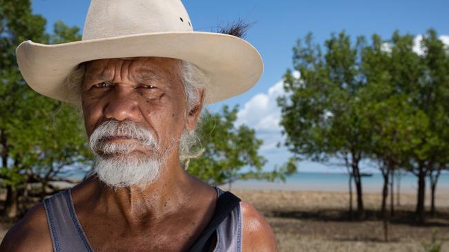 Larrakia Danggalaba Traditional Owner Tibby Quall opposed the Defence Housing Australia development at Lee Point.