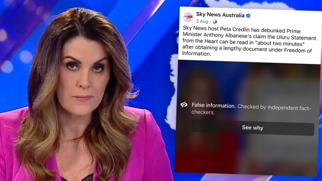 Sky News Australia was censored on Facebook by RMIT Fact Checkers who stopped Australian users from watching the political debate.