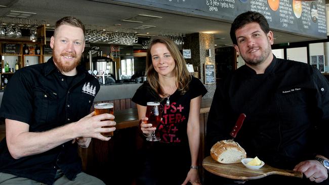 Brewer Garrett Sherman, Sarah Turner and chef Robson De Paulo. Exciting times for the team.