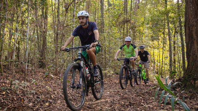 Cycling on the Wangetti Trail from Palm Cove to Ellis Beach will be one of the first Destination 2045 experiences. Picture: Supplied