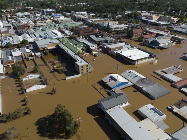 Lismore has been hit by serious flooding twice in the past month. Picture: Brendan Beirne