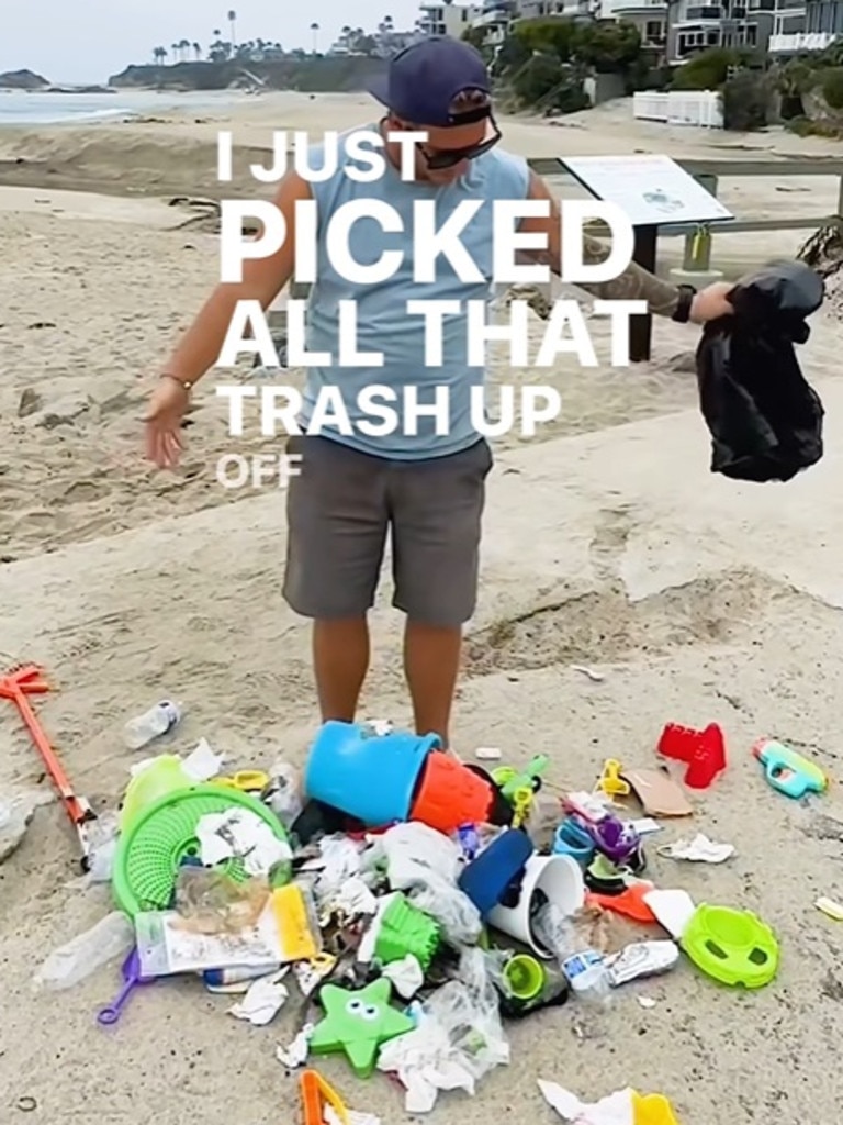 He’s called out tourists, demanding them to respect the iconic beach. Picture: Instagram/solaglocal