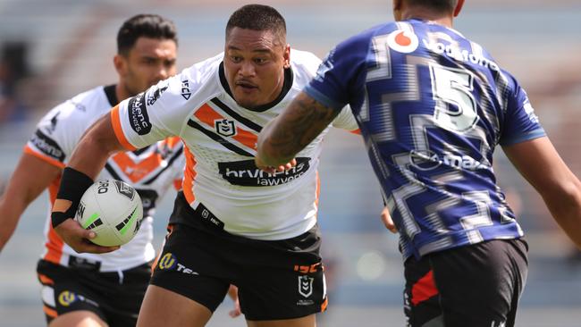 Joseph Leilua impressed for Wests Tigers. Picture: Getty Images