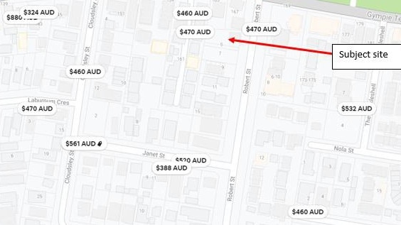 Noosa Council has produced a map showing short stays in the immediate Noosaville area of Roberts St.