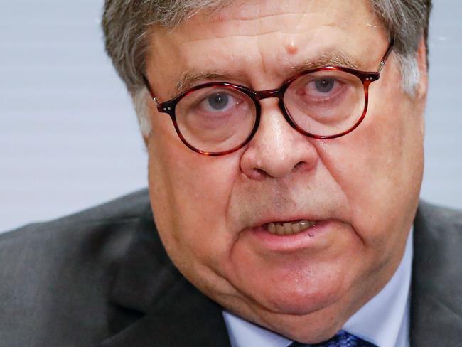 US Attorney General William Barr speaks on Operation Legend, the federal law enforcement operation, during a press conference in Chicago, Illinois, on September 9, 2020. (Photo by KAMIL KRZACZYNSKI / AFP)