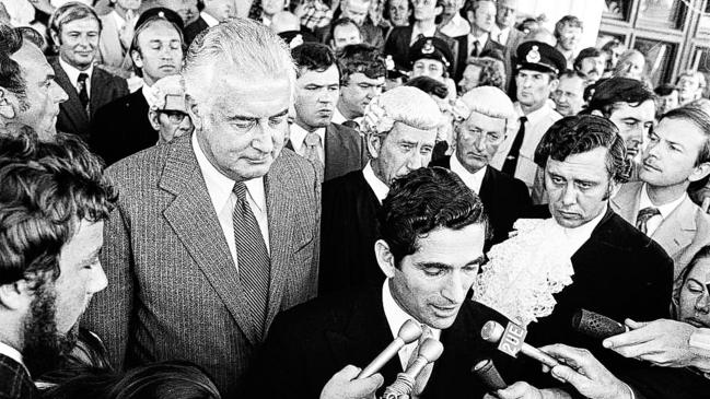 Gough Whitlam at Parliament House in 1975.