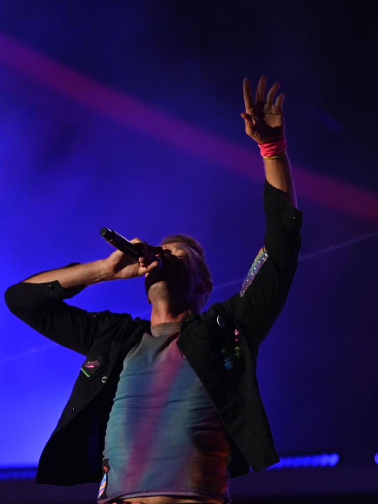 Chris Martin of Coldplay performs onstage during Global Citizen Live in New York. (Photo by Noam Galai/Getty Images for Global Citizen)