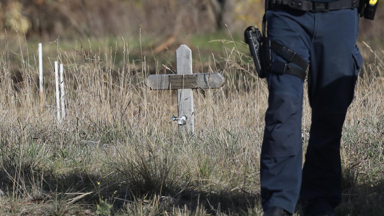 A cross marks the spot of a previous fatal crash at the Reservoir Road junction. Picture: Alan Barber