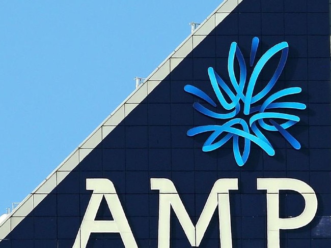 AMP logo on side of building