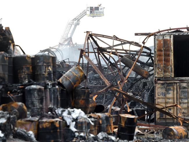 The gutted factory site off Somerville Rd, West Footscray. Picture: Nicole Garmston