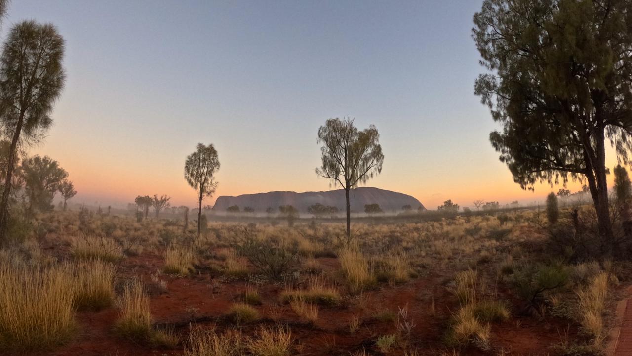 A sunrise over Uluru on a frosty June morning. Picture: Chantelle Francis / GoPro