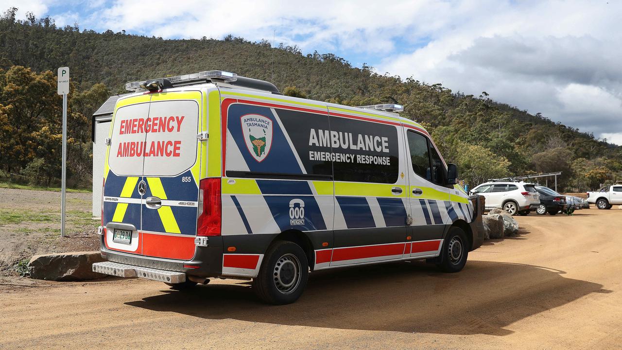 Death of a male mountain bike rider at the Meehan Range. Tasmania Police and Tasmanian Ambulance service in attendance. Picture: Nikki Davis-Jones