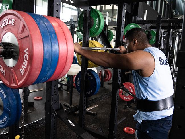 Amone underwent four training sessions a day. Picture: NSW Rugby/Hugo Carr