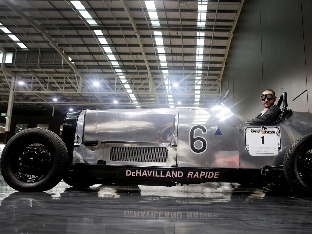 Will Ford in Dehavilland Rapide at the new museum West Gosford which is opening on Saturday May 28. Picture: Sue Graham