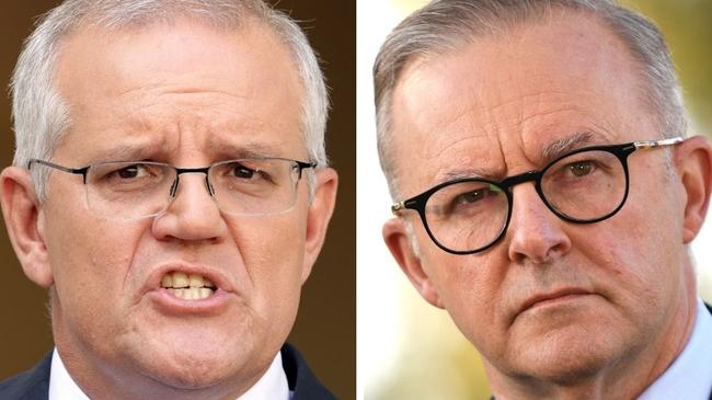 Scott Morrison Anthony Albanese composite image - Picture: Toby Zerna; Naomi Jellicoe/NCA Newswire