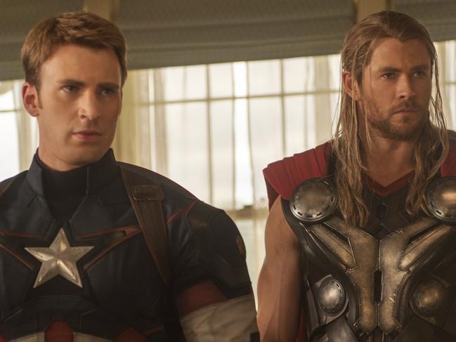 Marvel's Avengers: Age Of Ultron..Captain America/Steve Rogers (Chris Evans) and Thor (Chris Hemsworth)..Ph: Jay Maidment..?Marvel 2015