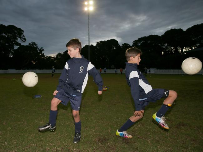 Mosman Football Club’s Alex Philp and Benjamin de Laet. Picture: Adam Ward