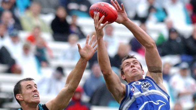 Shannon Watt (right) played AFL for the Kangaroos and for the North Ballarat Rebels. Picture: Martin Neon