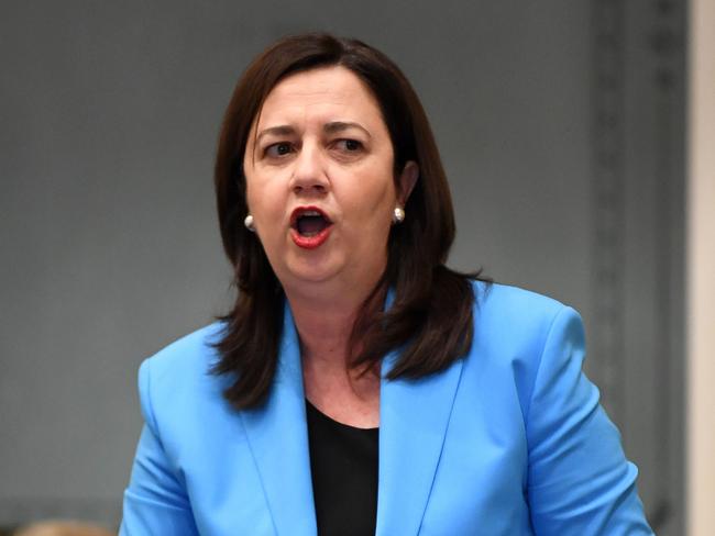 BRISBANE, AUSTRALIA - NewsWire Photos - SEPTEMBER 9, 2020.Queensland Premier Annastacia Palaszczuk speaks during Question Time at Parliament House in Brisbane.Photo: NCA NewsWire / Dan Peled