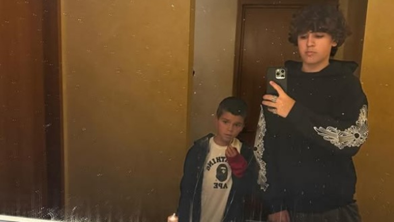 Mason and his younger brother Reign in a photo he posted to Instagram. Picture: Instagram / @masondisick