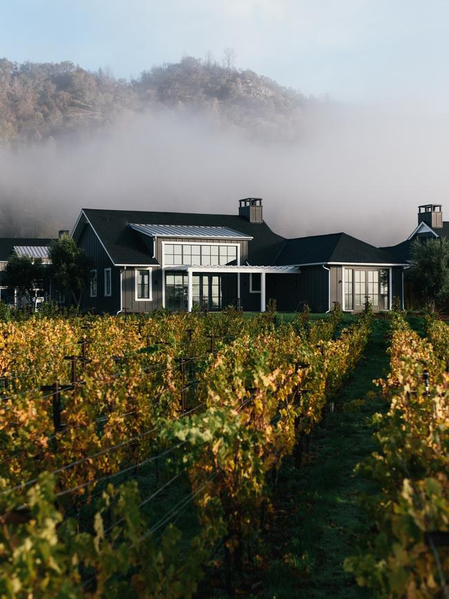 Mist-shrouded Four Seasons Resort, Napa Valley’s new kid on the block. Picture: Matt Dutile