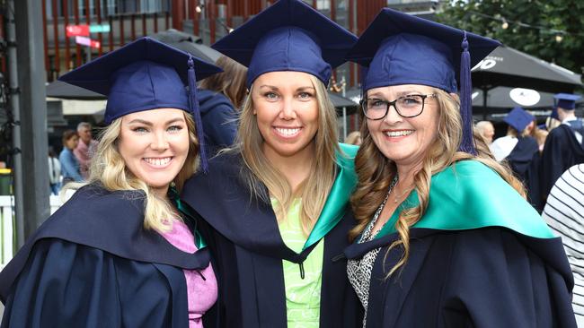 Deakin students graduate after completing most of their degrees online. Picture: Alison Wynd