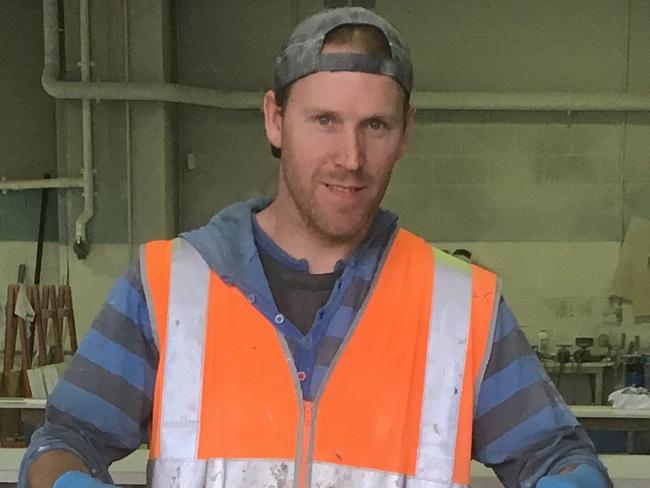 Dean Morris suffers from a potentially fatal disease that he got from exposure to a deadly dust as a tradie. Picture: Supplied