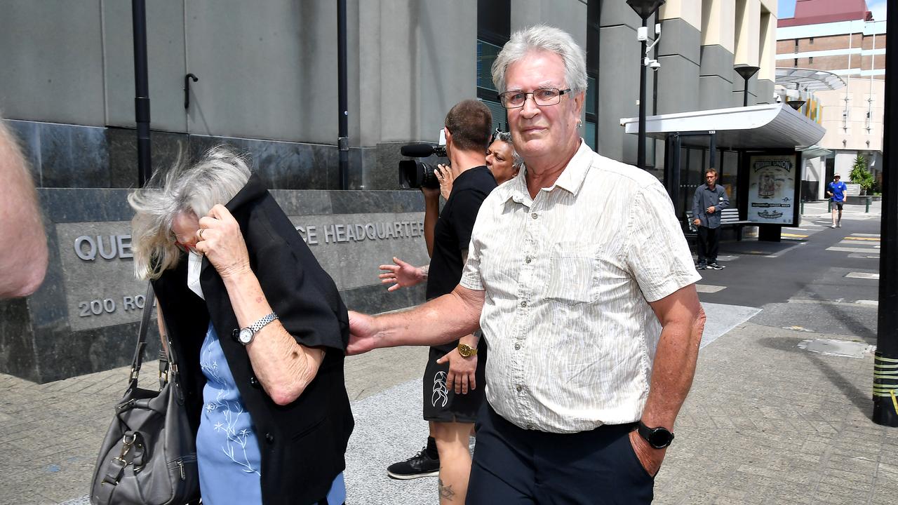 The couple tried to hide from media when leaving court last year. Picture: NCA NewsWire / John Gass