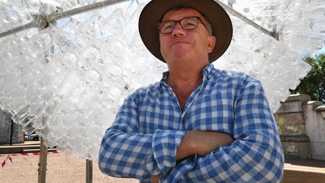 Bruce Munro in front of one of his exhibits. Picture Katrina Bridgeford