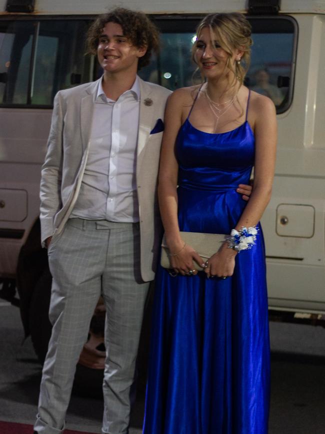 James Greville and Elke Swadling were greeted by cheers at their 2022 formal.