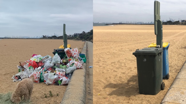 Bayside Council has been praised for its rapid clean up of Brighton beach after rubbish was left sprawled across the foreshore on Christmas Day.