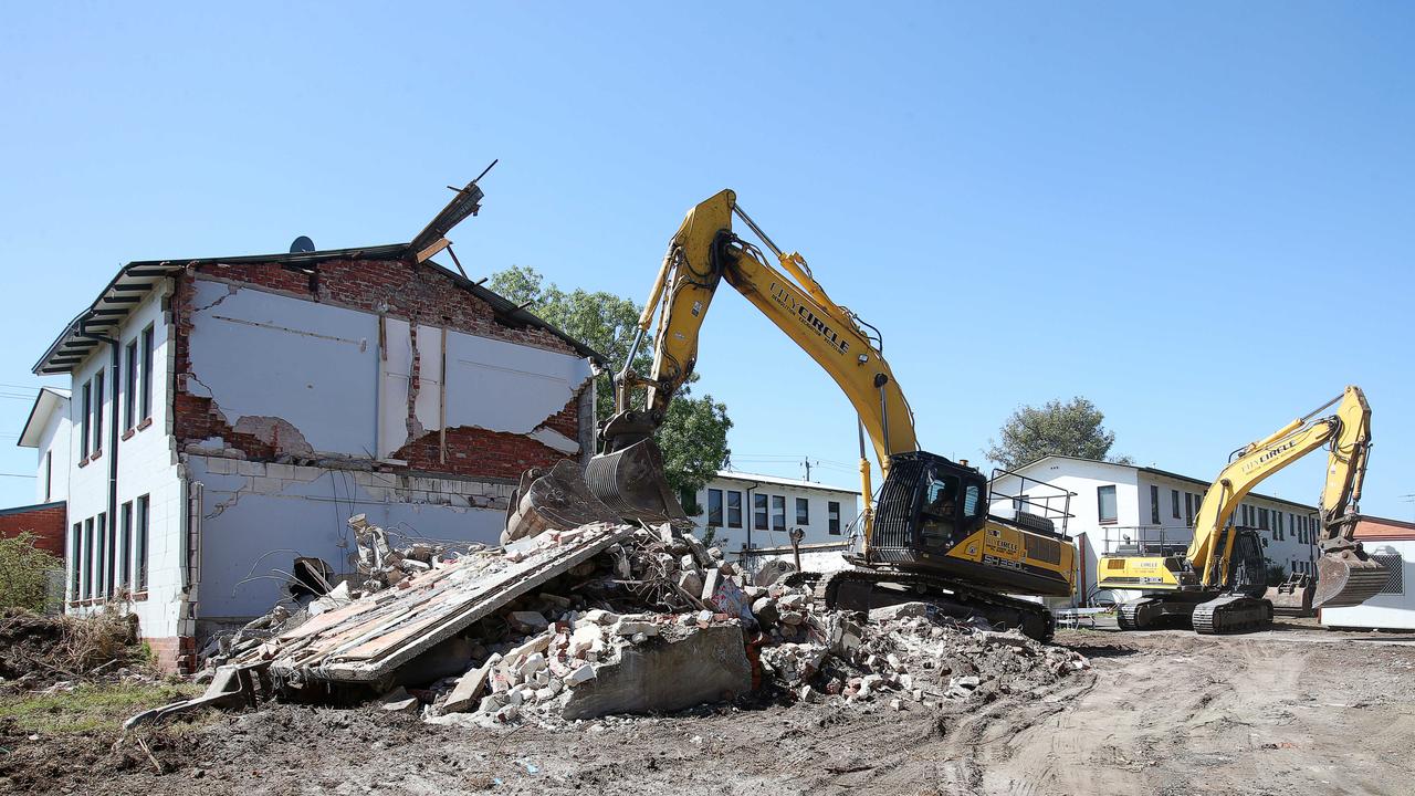 Social housing flats in Tate Street, East Geelong being demolished in September to make way for a new social housing development. Picture: Alan Barber