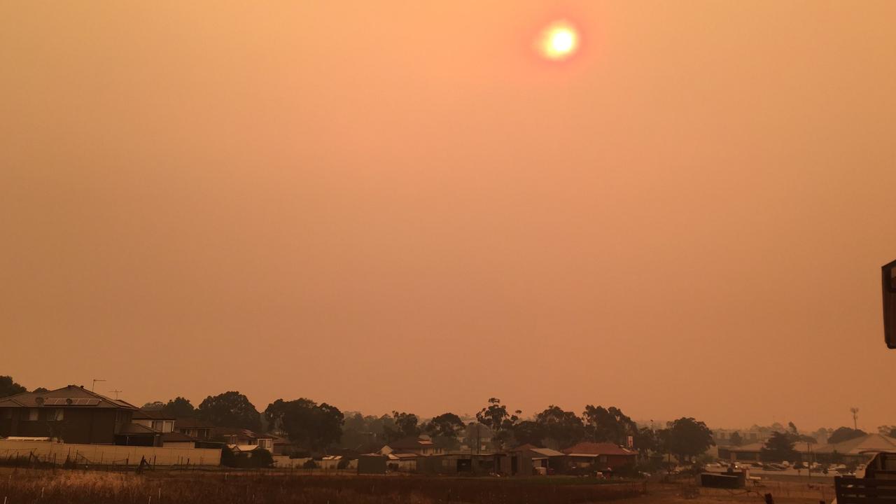 Western Sydney smoke haze in December, 2019. Picture: X