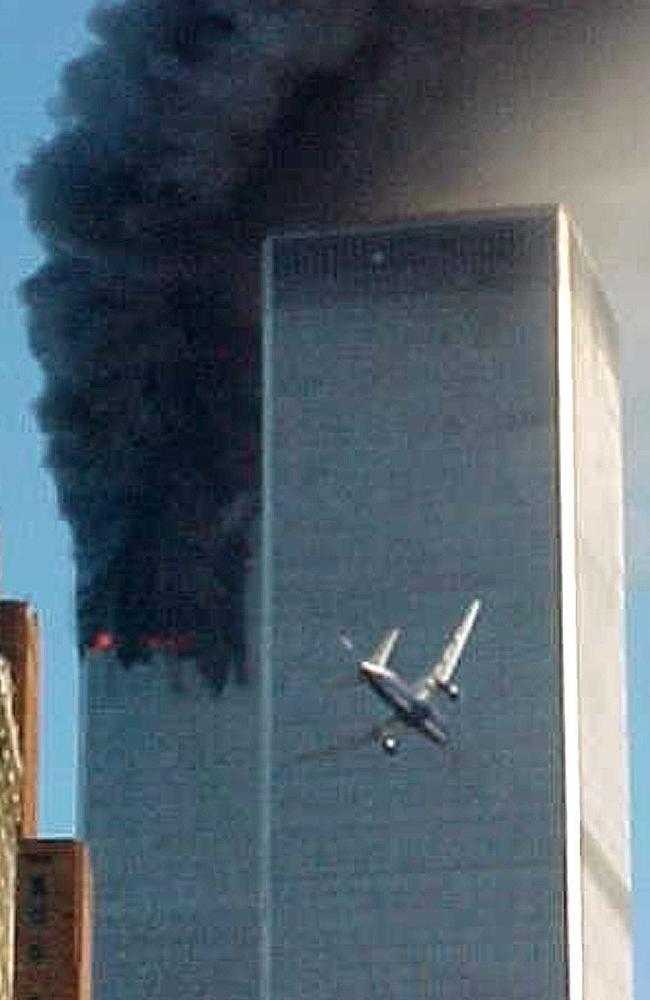 9:03am: United Flight 175 moments before it crashes into the South Tower.