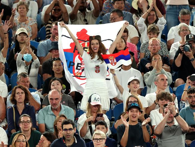 The sheer number of fans at Melbourne Park have caused headaches. Picture: Kelly Defina/Getty Images